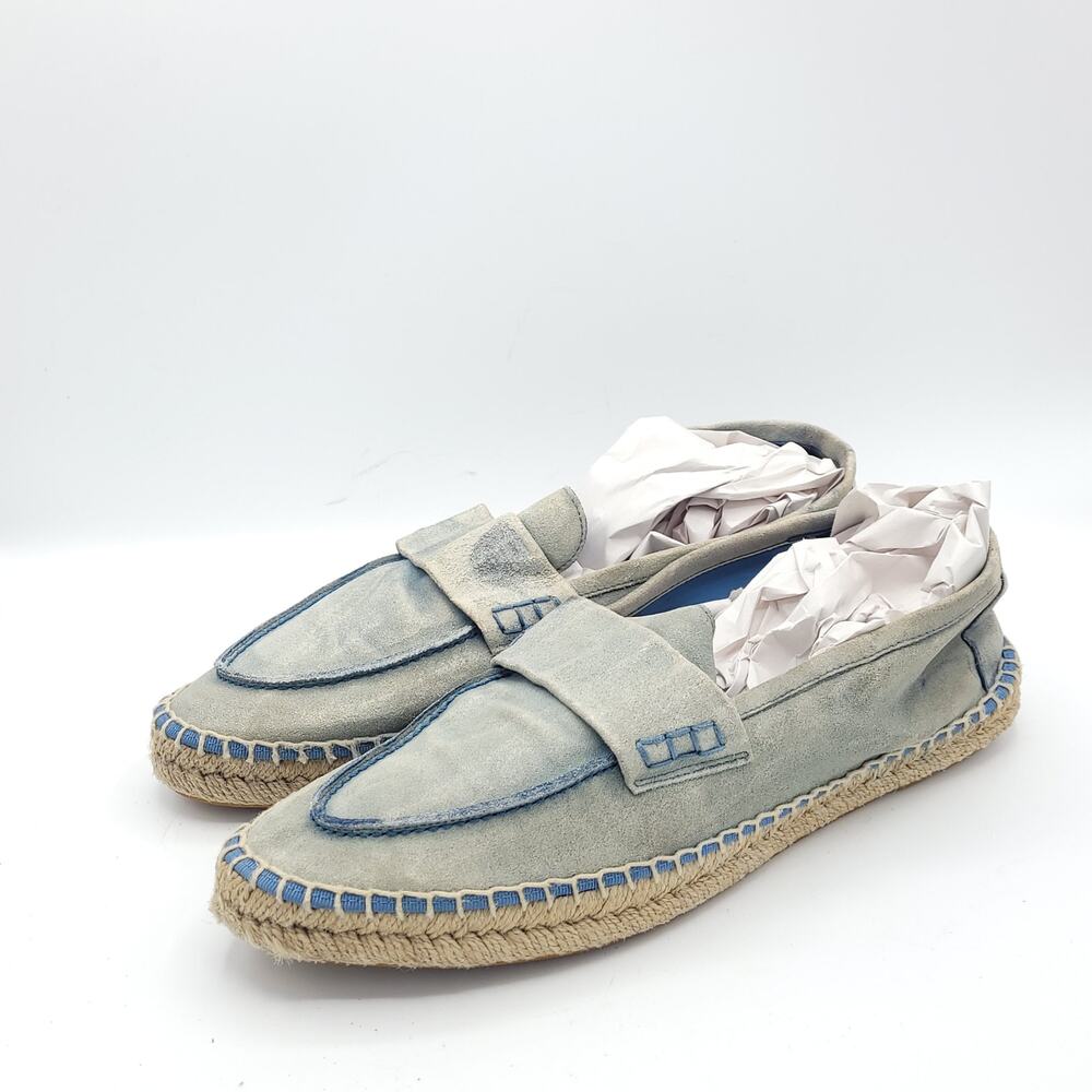Vince Daria Blue Suede Slip On Espadrilles Flats women's size 10 fatigued